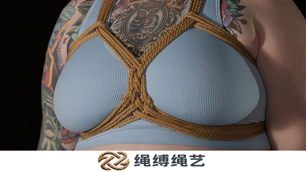 绳缚：编织心形背带绳缚-绳缚绳艺